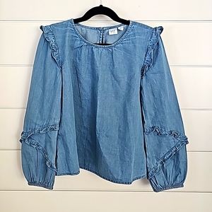 NWOT Gap Kids Denim Blouse Size 8/Medium